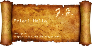 Friedl Hella névjegykártya