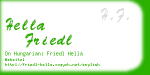 hella friedl business card
